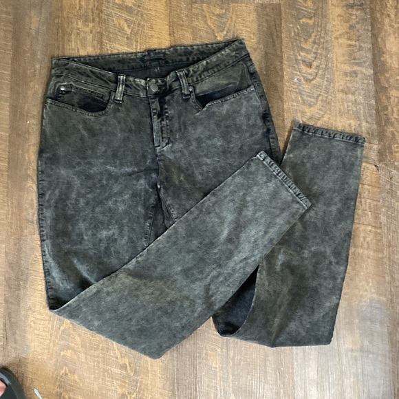 EILEEN FISHER ACID WASHED VELVETEEN BLACK WASHED JEAN SZ10 EUC - Picture 5 of 16